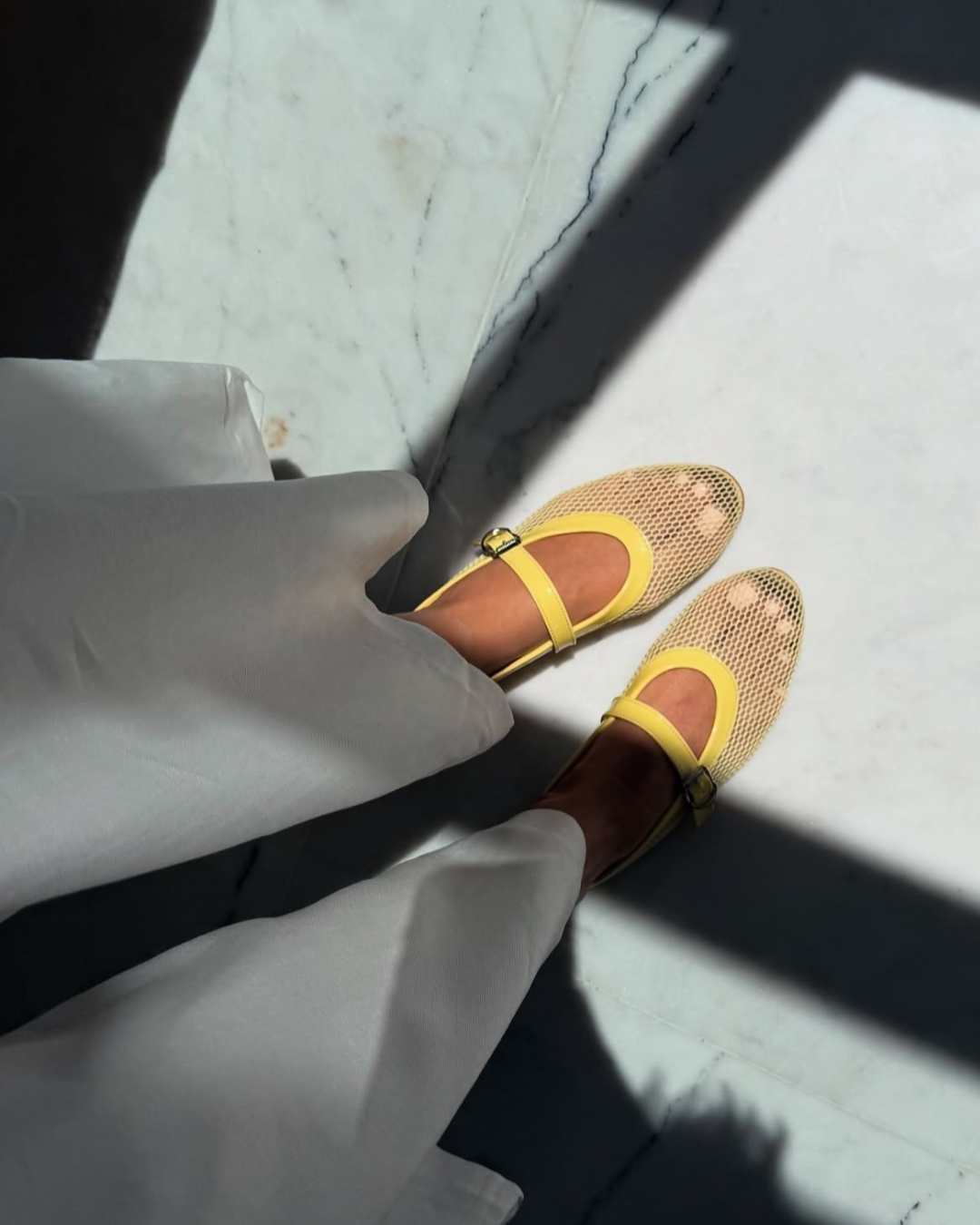 Aeden Paris Mesh Ballet Flats