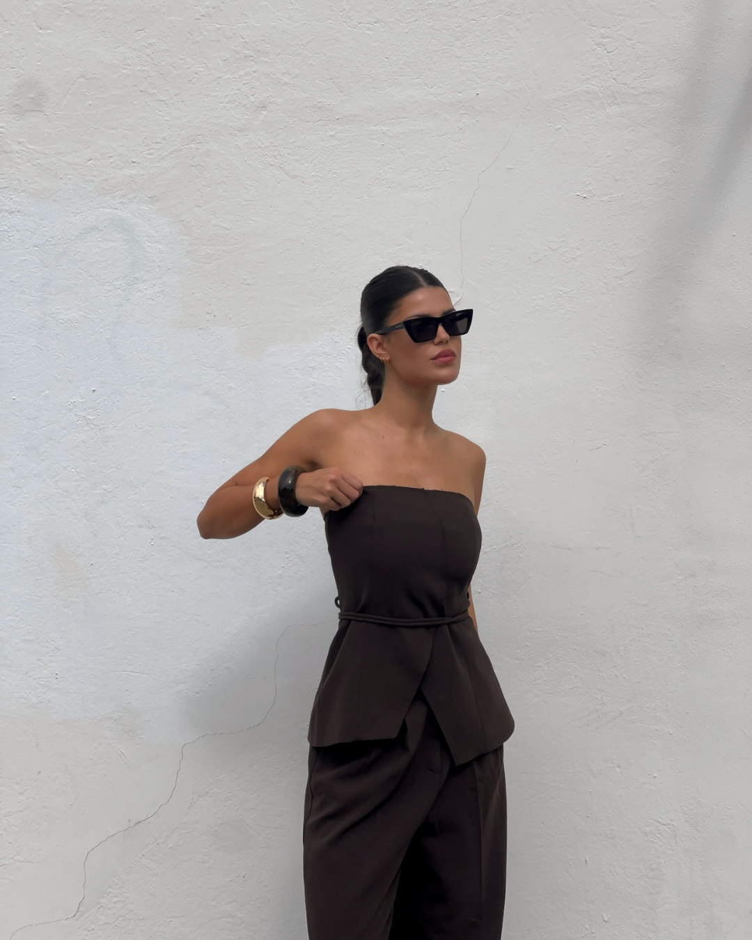 Madonna Co-ord Set in Chocolate