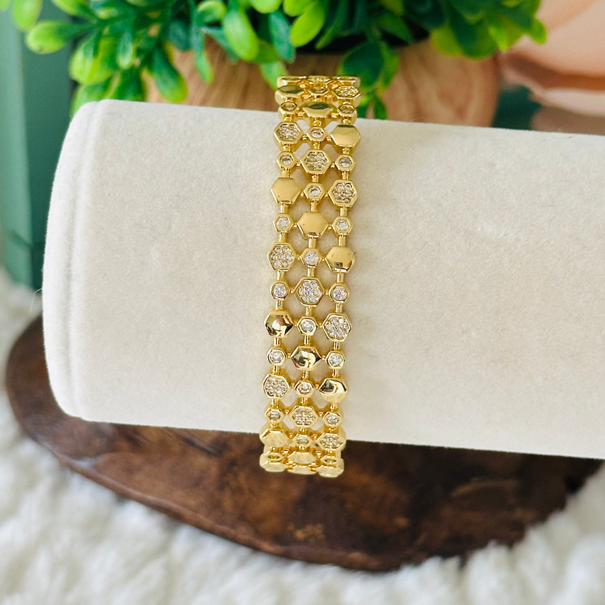 Gavriella Hexogonal Cuff Bracelet