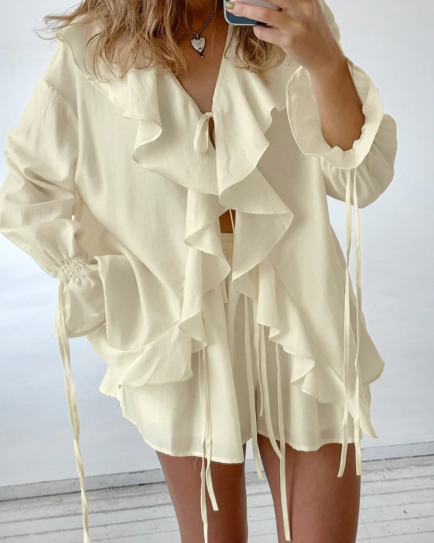 Kendall Ruffle Shorts Set