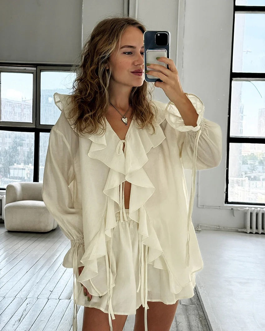 Kendall Ruffle Shorts Set