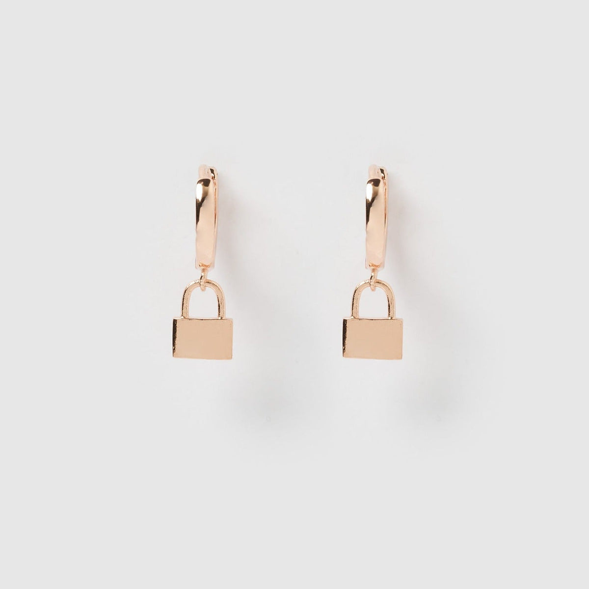 Micha Padlock Huggie Earrings