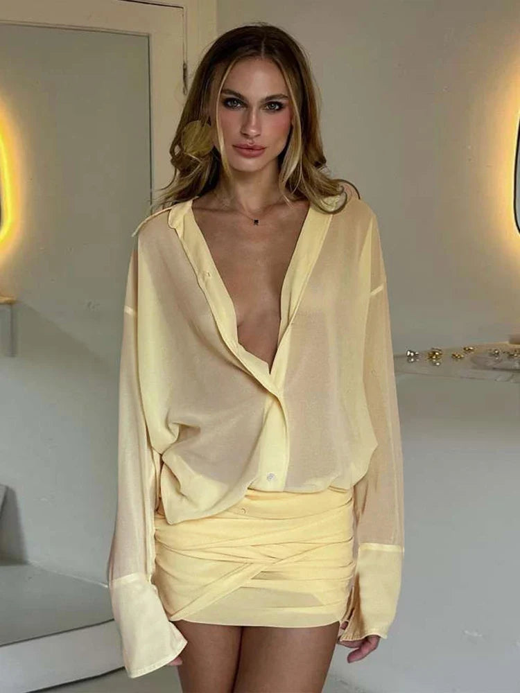 Kendall Butter Yellow Shirt Dress