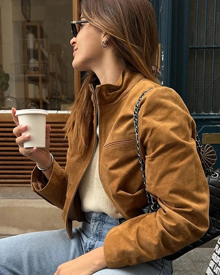 Maven Suede Cropped Jacket