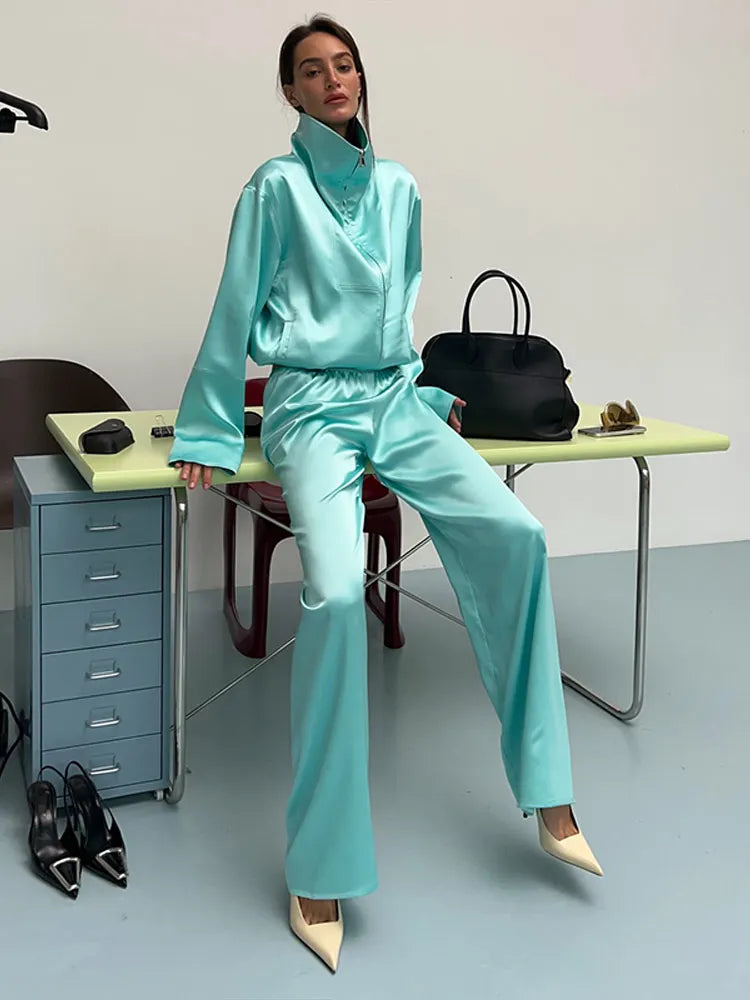 Kendall Satin Zip Co-Ord Set