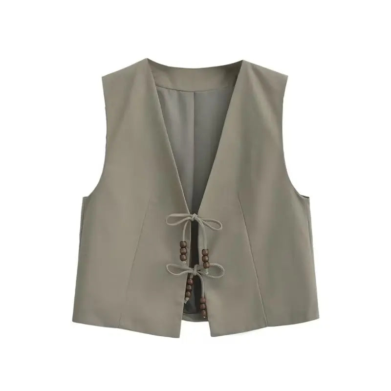 Diana Tricot Front Tie Waistcoat