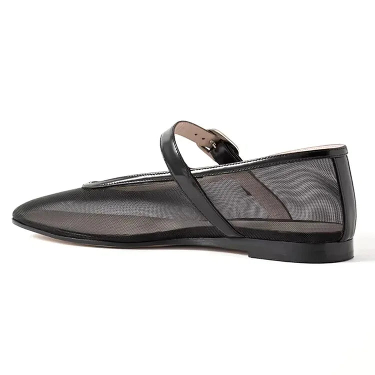 La Mode Mesh Ballet Flats