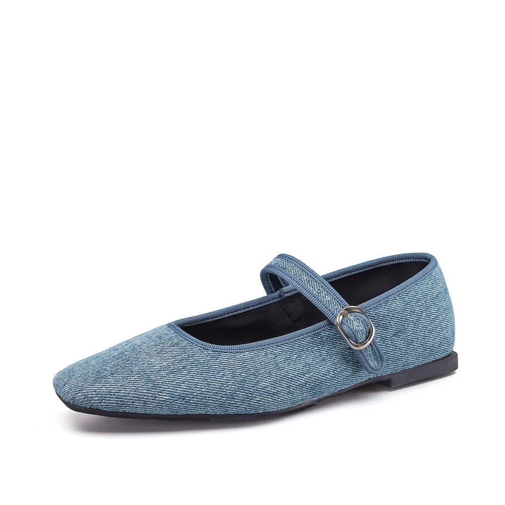 Aeden Paris Velvet Ballet Flats