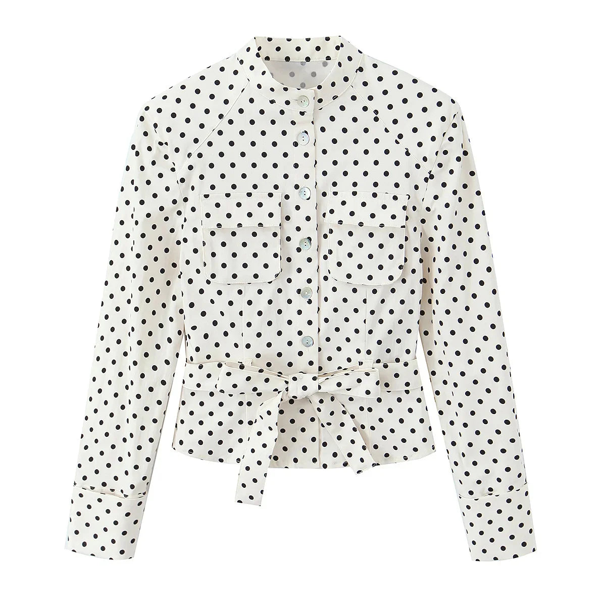 Vintage Century Polka Dot Belted Jacket & Capri Set