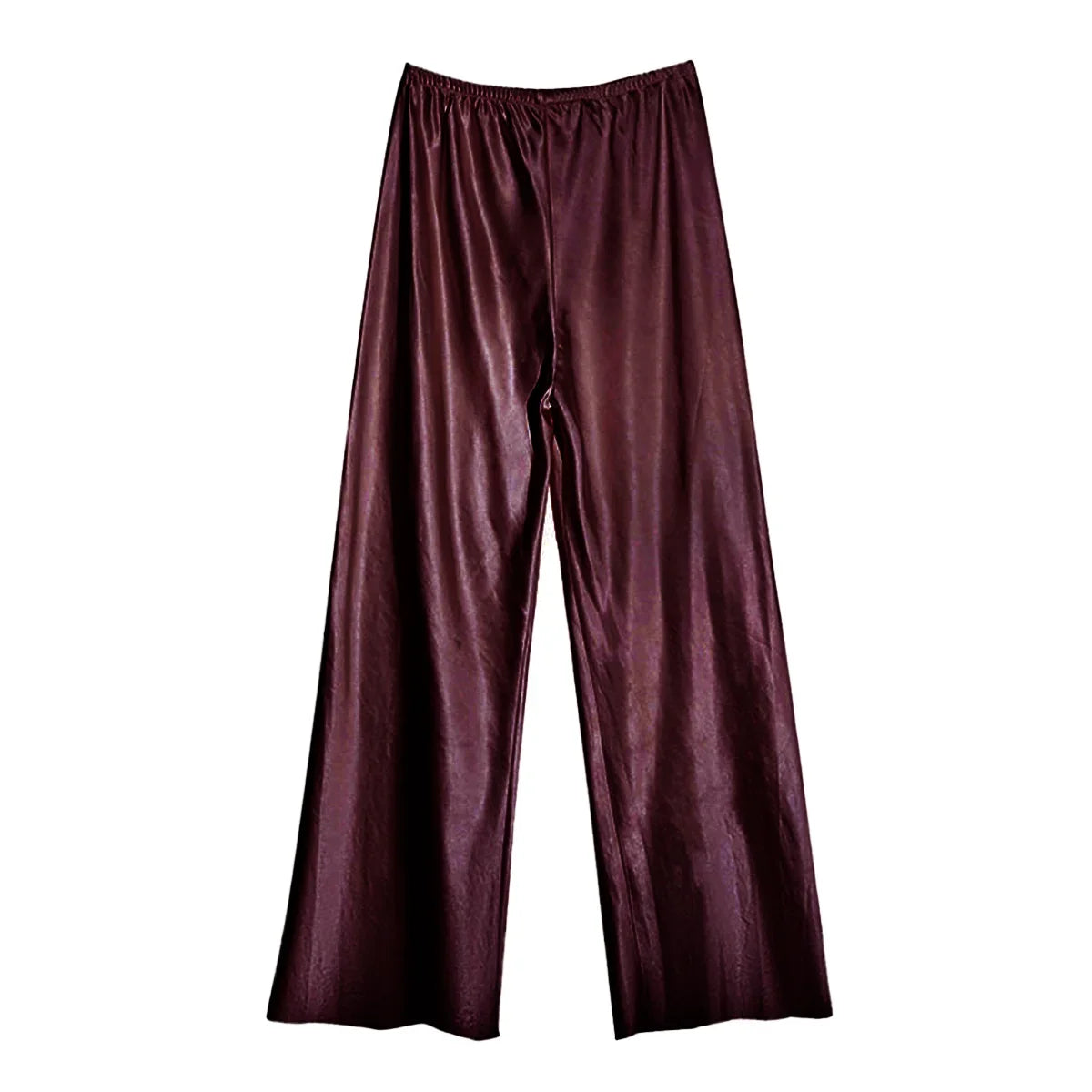 Diana Tricot Satin Wide-Leg Pants