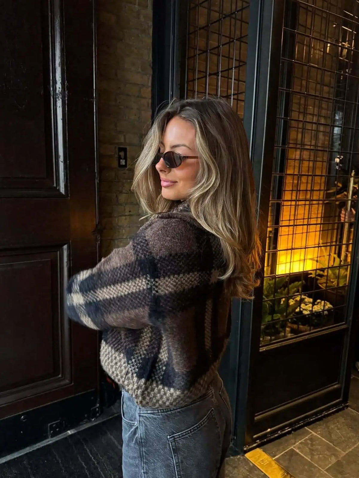 Jacques Vintage Plaid Knit Jacket