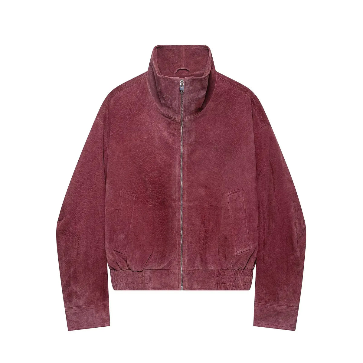 Maven Suede Marsala Bomber Jacket