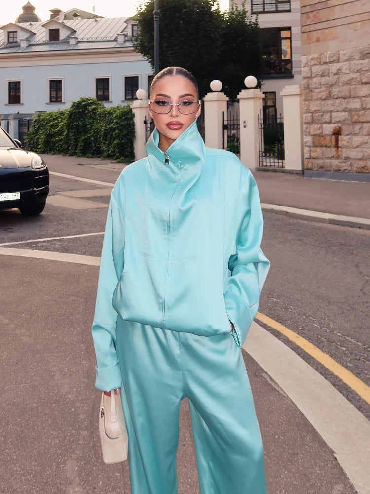 Kendall Satin Zip Co-Ord Set