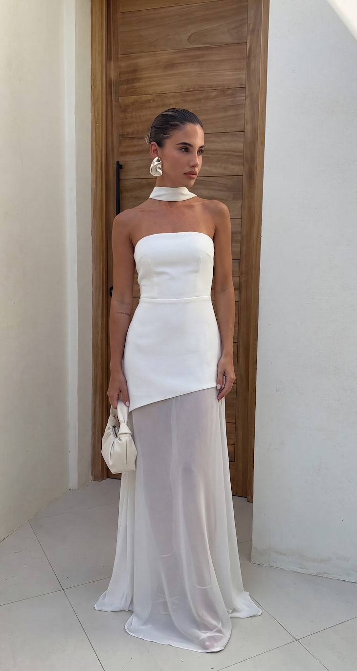 Valentine Asymmetric Maxi Dress