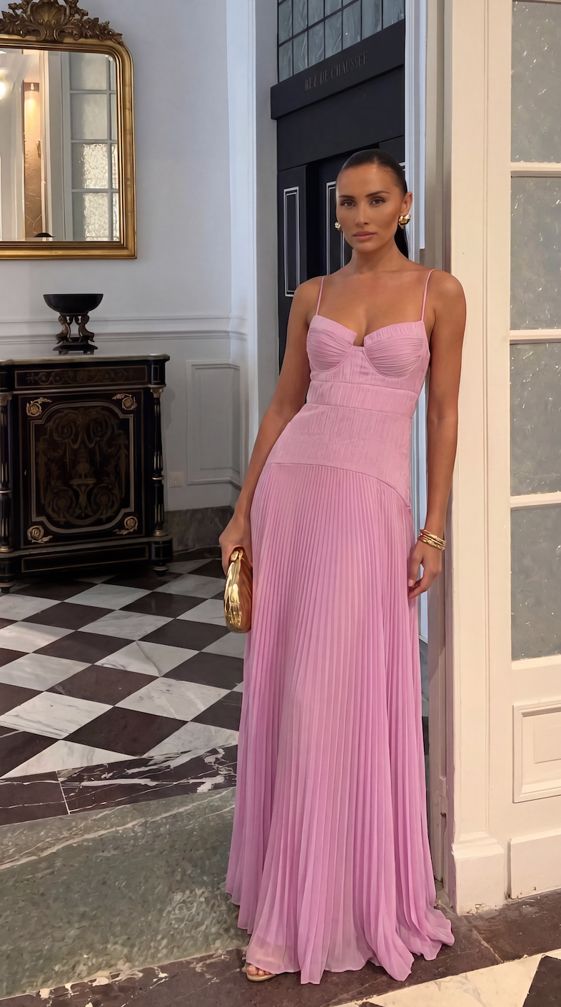 Perrine Crinkle Chiffon Maxi Dress