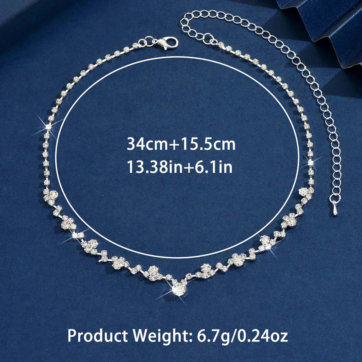 Elegant bridal necklace with diamonds