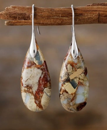 Chic Oval Stone Earrings