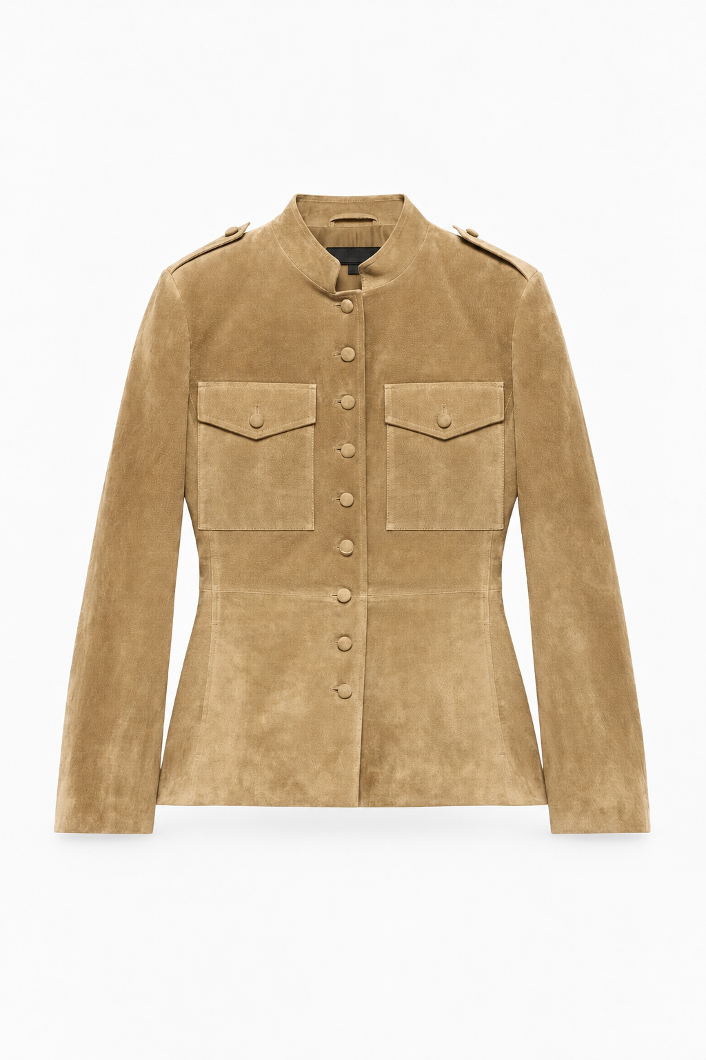 Banbury Military Suede Jacket in Camel