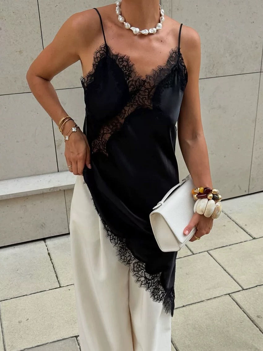 Kendall Asymmetric Lace Dress