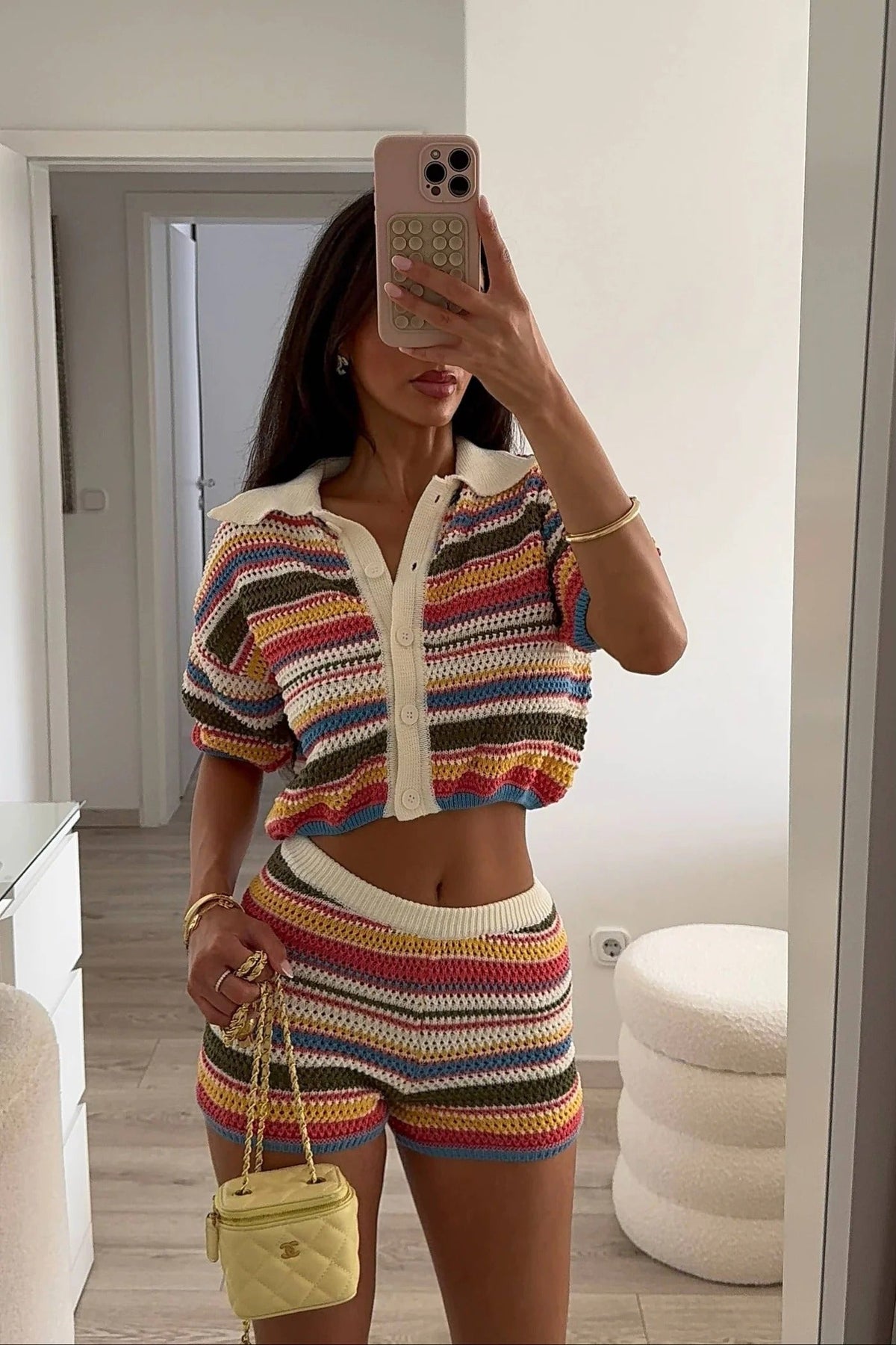 Kendall Striped Crochet Co-ord Set