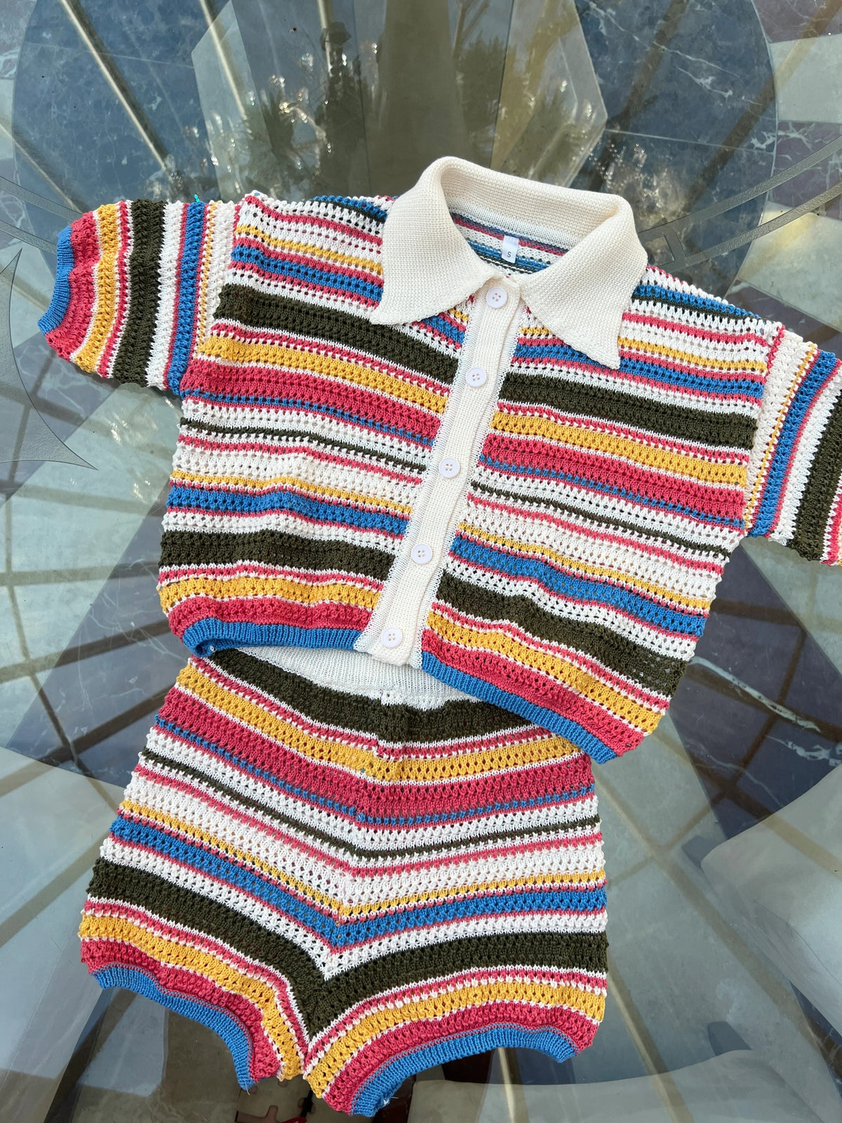 Kendall Striped Crochet Co-ord Set