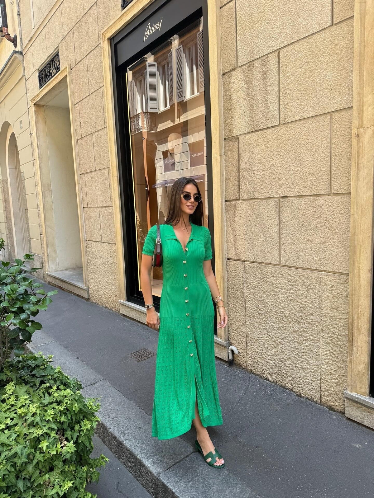 Riviera Ribbed Knit Polo Maxi Dress