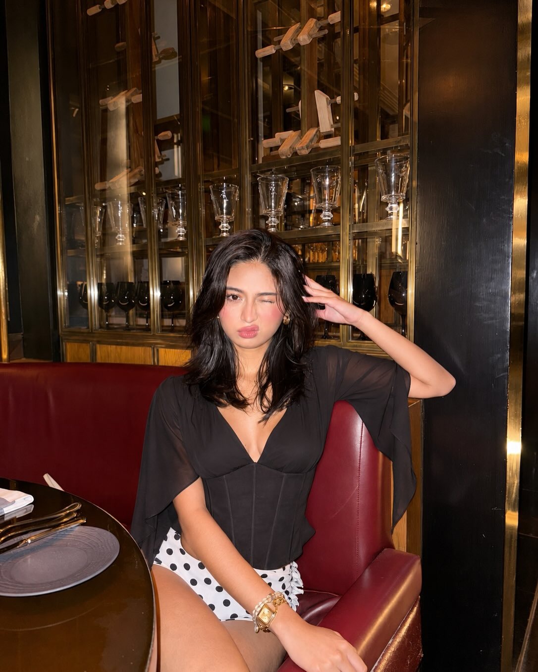 Delphine Chiffon Drape Corset Top