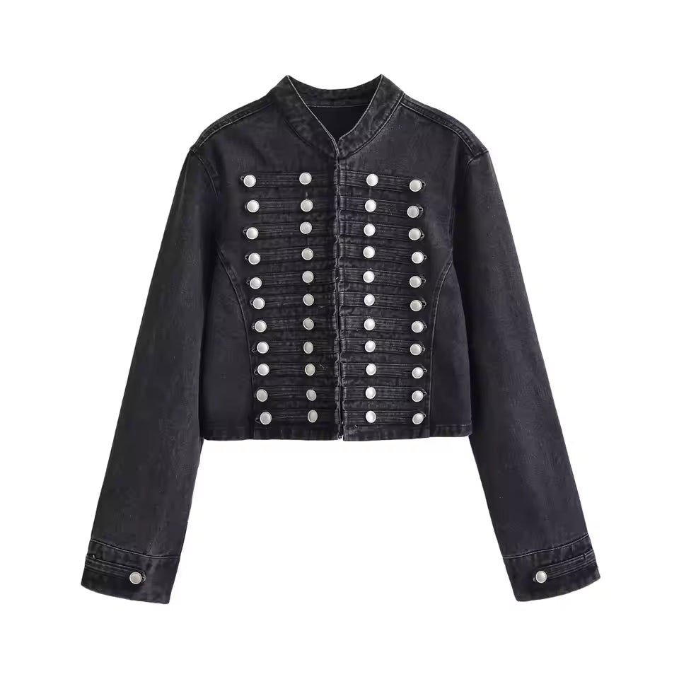 Vintage Century Cropped Napoleon Denim Jacket