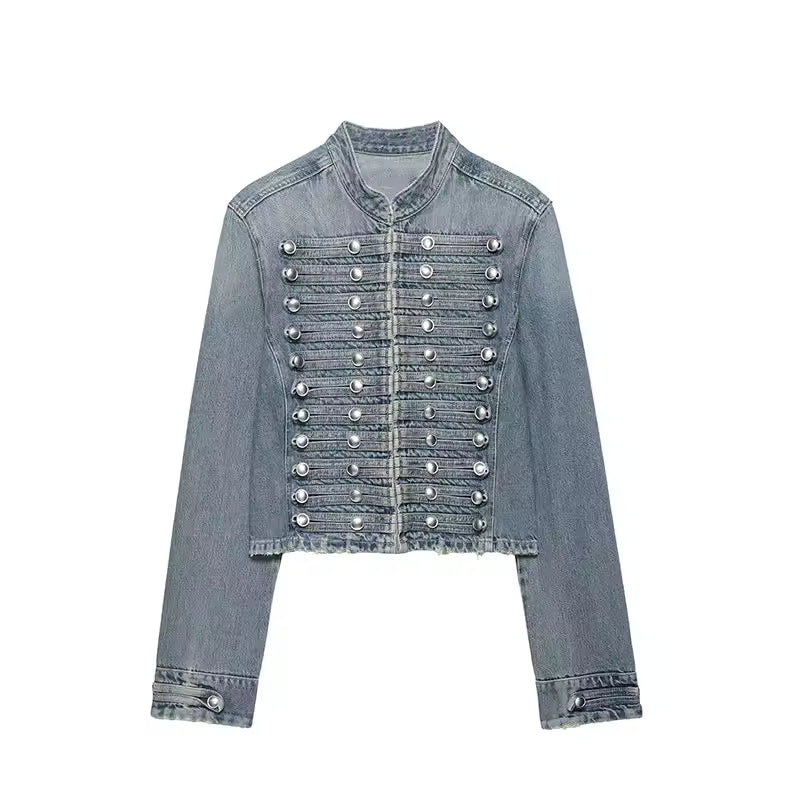 Vintage Century Cropped Napoleon Denim Jacket