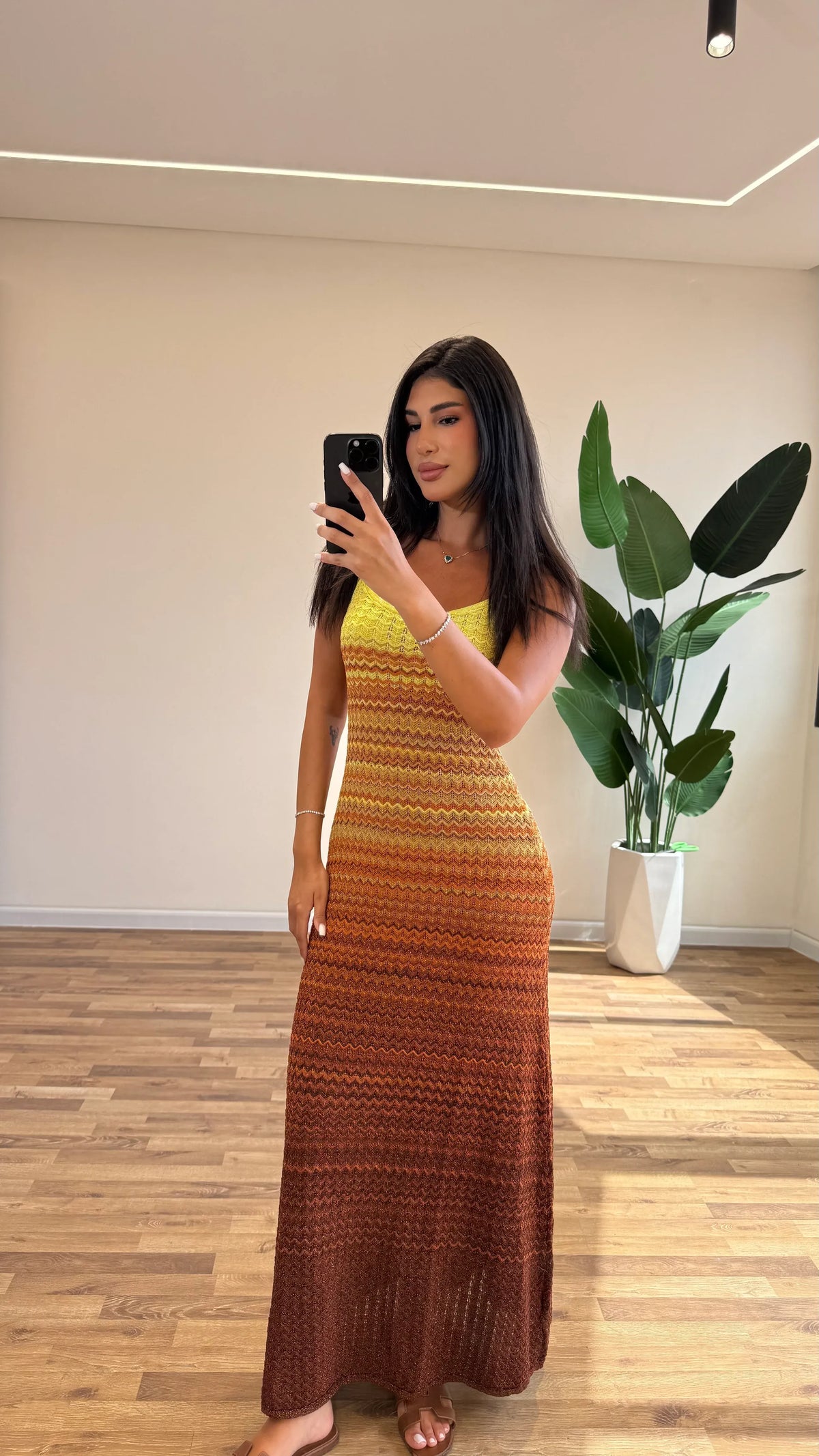 Sandra Sunset Knit Maxi Dress