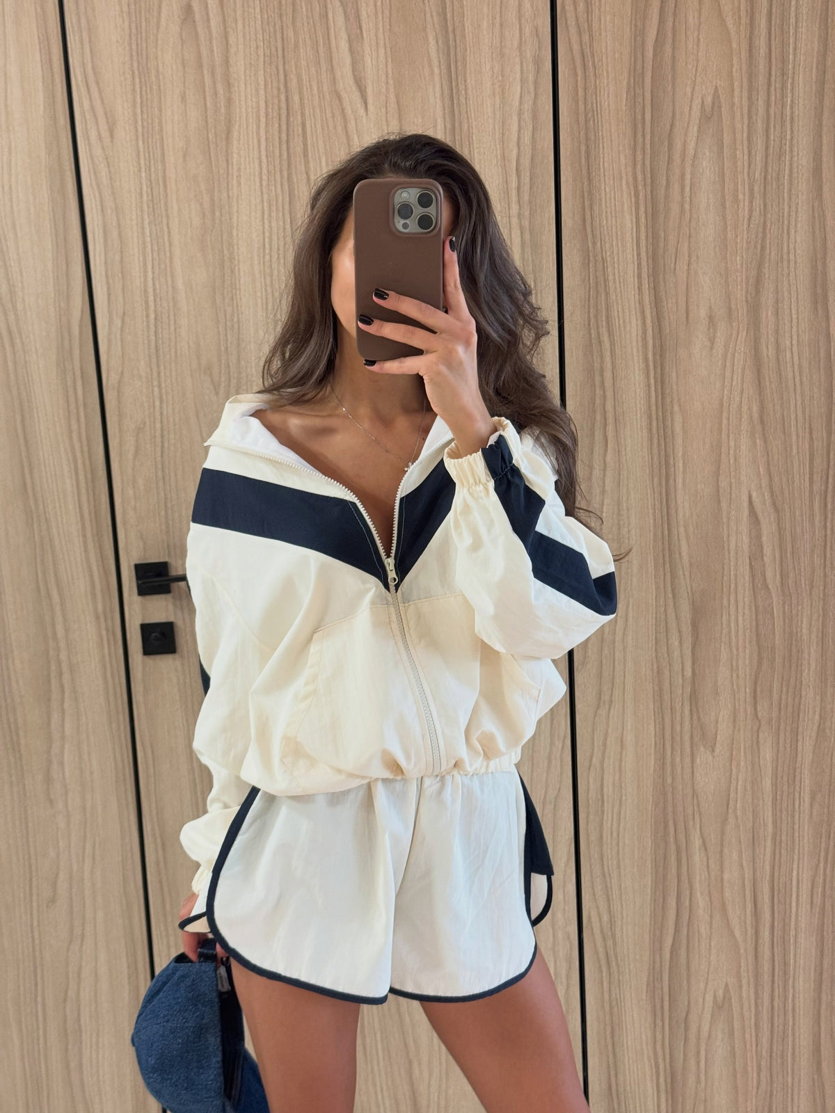 Maven Chevron Windbreaker Jacket and Shorts Set