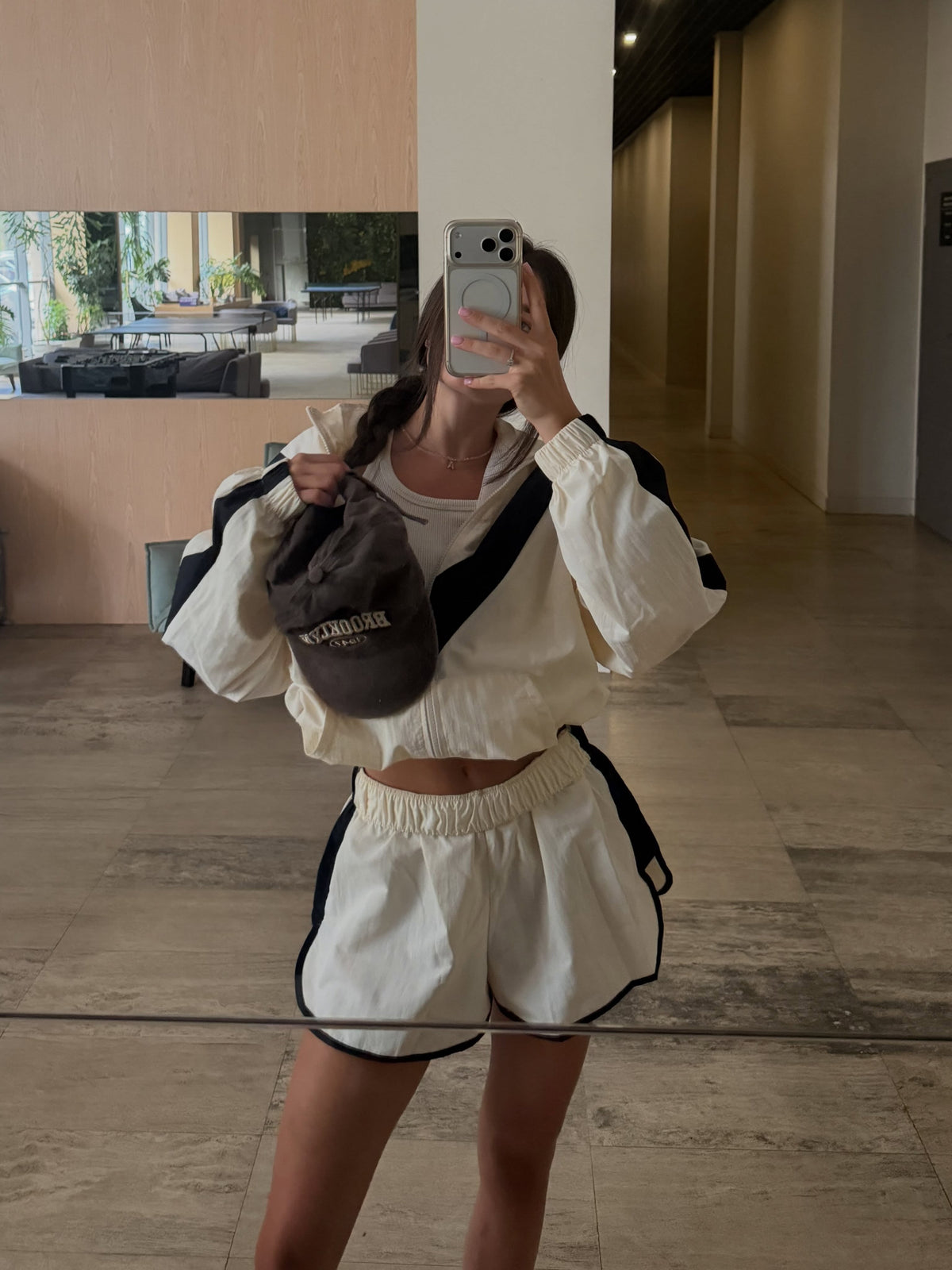 Maven Chevron Windbreaker Jacket and Shorts Set