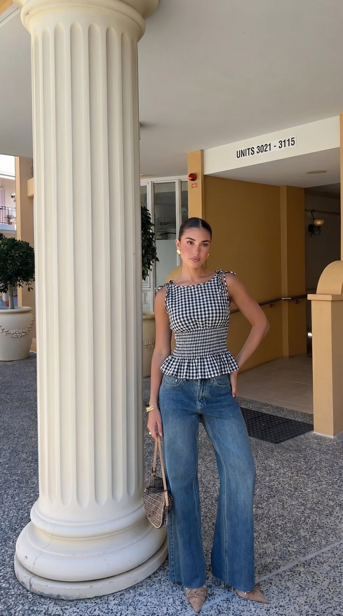 Vintage Century Plaid Sleeveless Top