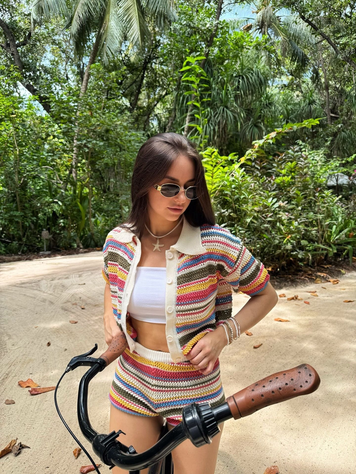 Kendall Striped Crochet Co-ord Set