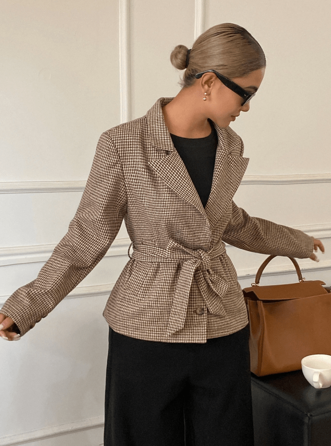 Béatrice Houndstooth Blazer