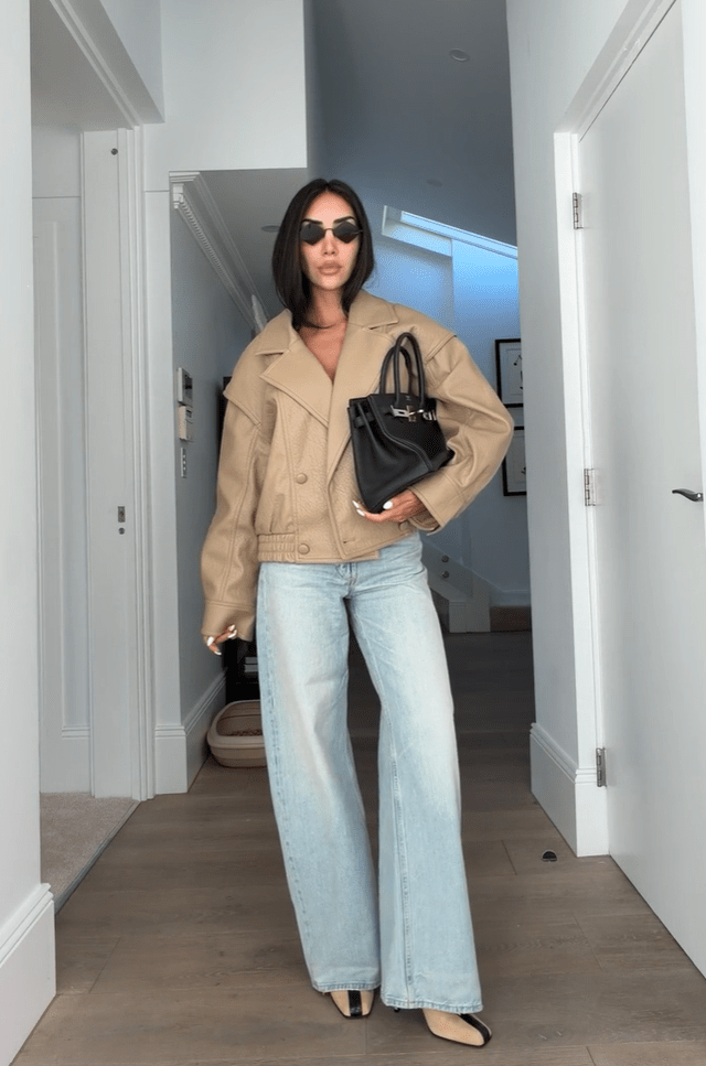 Banbury Double-Breasted Faux Leather Coat