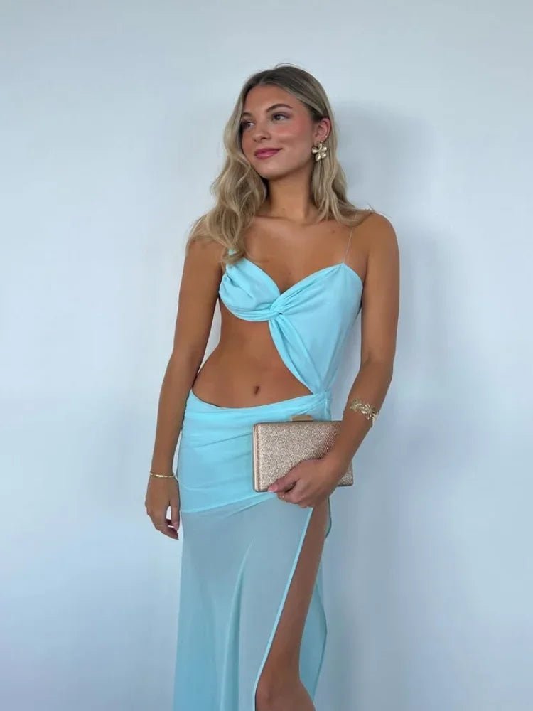 Vivienne Mesh Cutout Maxi Dress